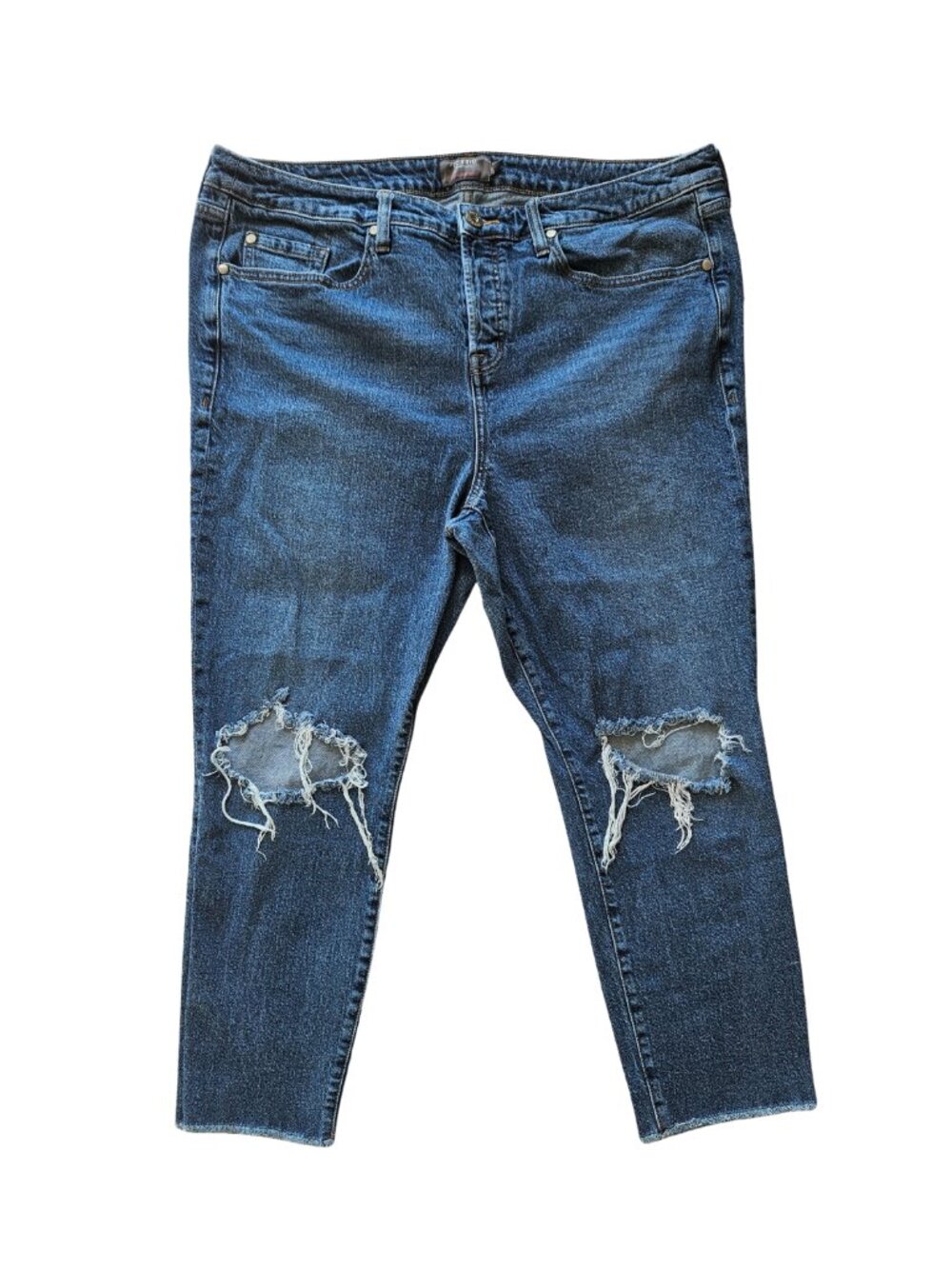 Torrid Women’s 16 Dark Blue Distressed Ankle Jeans